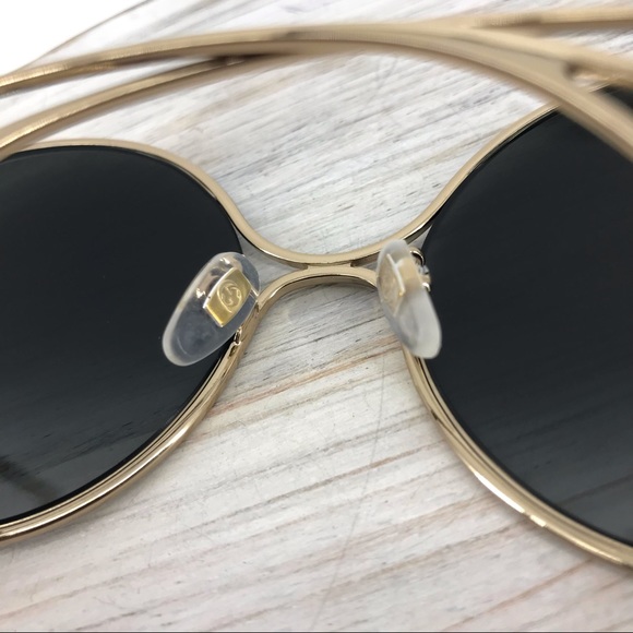 Gucci 60mm Round Gradient Lens Metal Frame Sunglasses - Picture 10 of 11